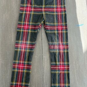 Crewcuts Plaid Leggings - Red, Yellow, Black